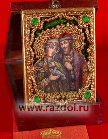 Петр и Феврония, с голубем